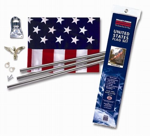 Valley Forge American Flag 3' x 5' Polycotton Set - Red Hill Cutlery