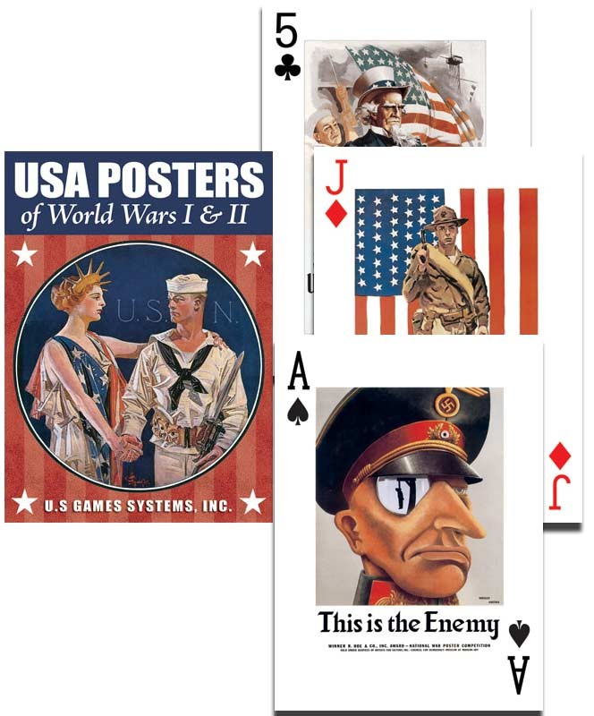 USA Posters of WWI & WWII Playing Cards