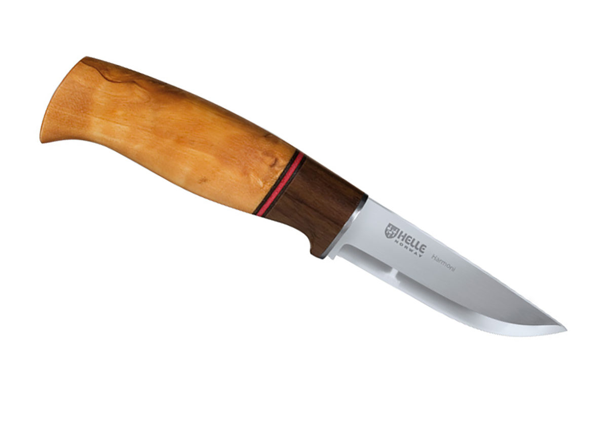 Helle Norway Harmoni Curly Birch & Walnut Fixed Blade Knife