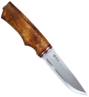 Helle Norway Futura Curly Birch & Leather Fixed Blade Knife