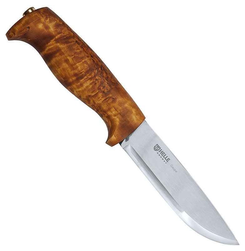 Helle Norway Gaupe Curly Birch Fixed Blade Knife | Red Hill Cutlery