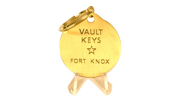 Fort Knox Gold Vault Replica "Vault Keys" Key Chain
