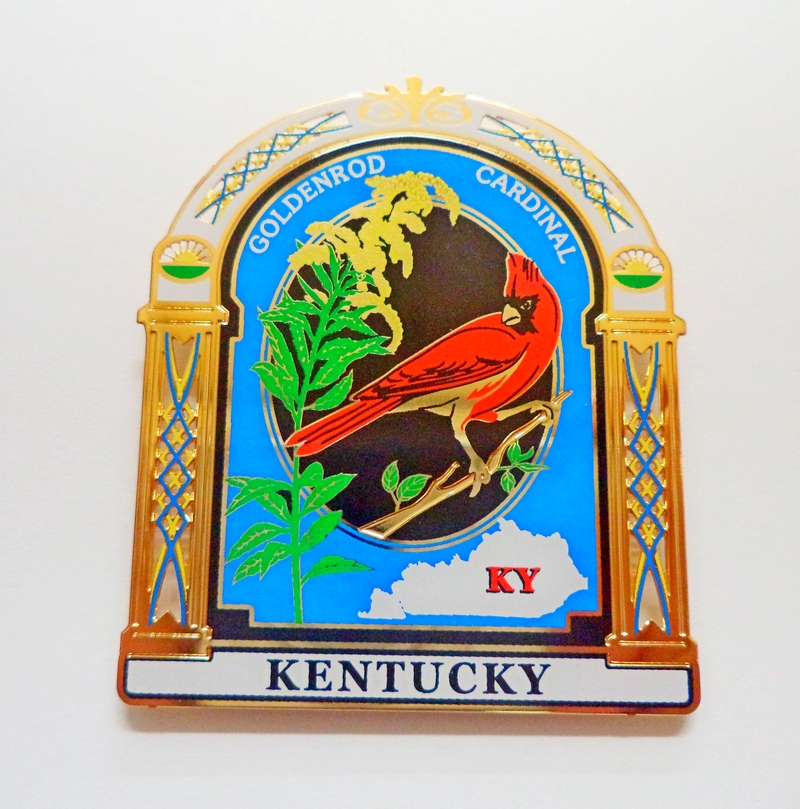 Kentucky Souvenir Brass 2 in x 2.5in Magnet