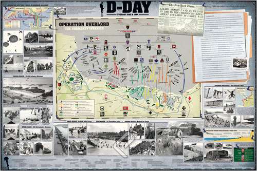 D-Day First Invasion of Normandy, 24 x 36 Poster