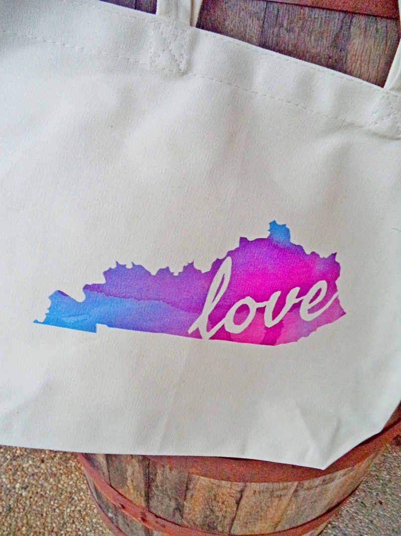 Kentucky State Love Canvas Tote Souvenir Bag