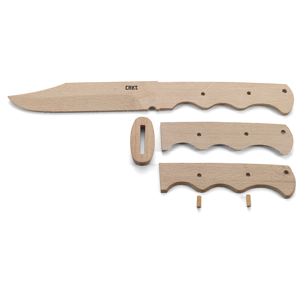 CRKT 1034 Wood Fixed Blade Knife Kit - Red Hill Cutlery