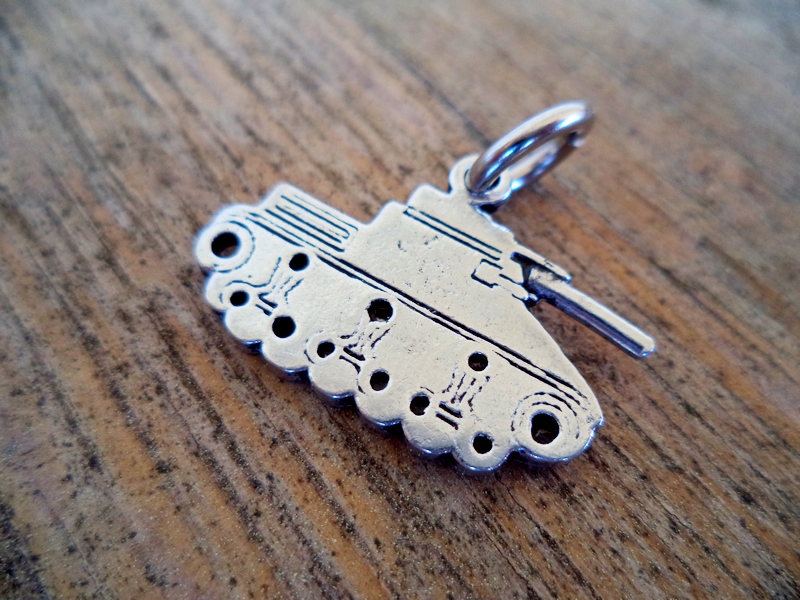 Military Army Tank Pewter Charm