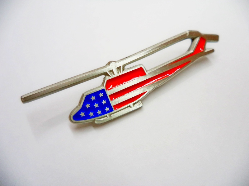 American Flag Helicopter Flag Pewter Pin