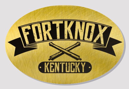 Fort Knox Kentucky 4" x 6" Oval Bumper Sticker