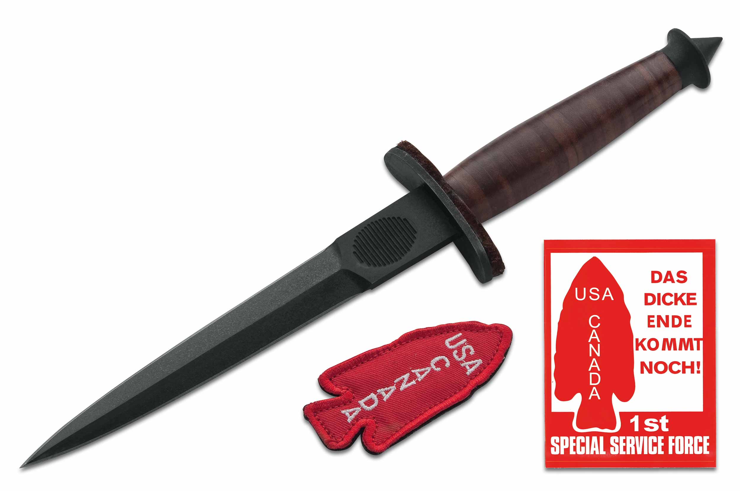 Boker Plus V 42 Devil S Brigade WWII Replica Trench Knife Red Hill   02bo1942 1 