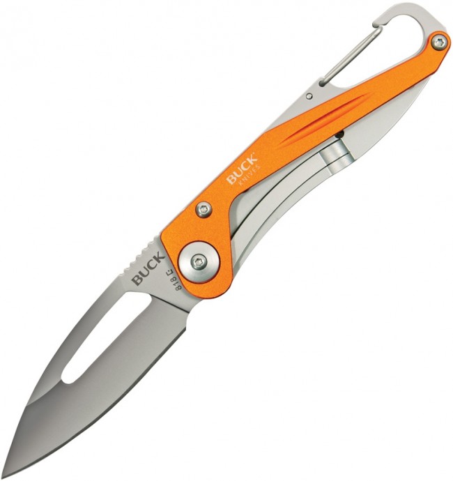 Buck 818 Orange Apex Carabiner Knife Red Hill Cutlery