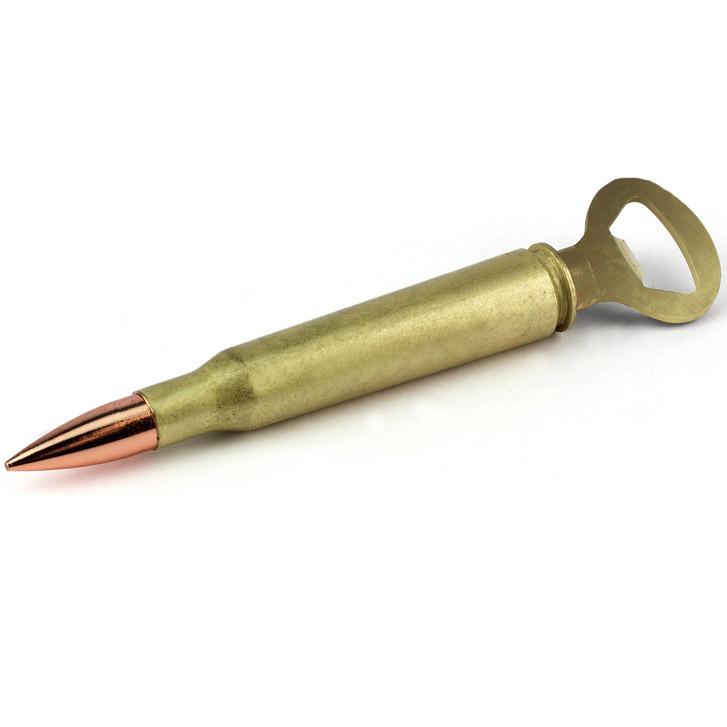 50 Caliber Bullet Bottle Opener Metal High Gloss Gold Ammunition Drinks opener 