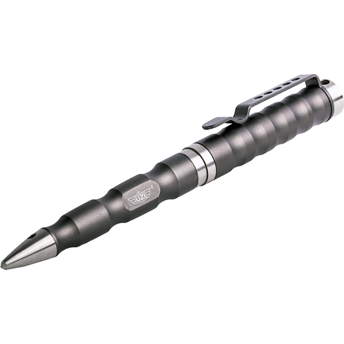 UZI Gun Metal Grey Tactical Glass Breaker Pen