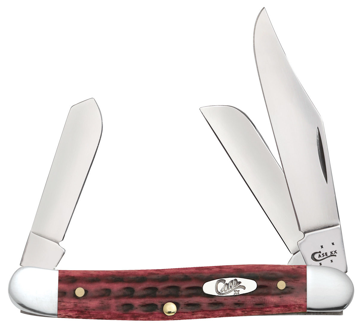 Case Pocketworn Old Red Bone Stockman Knife Red Hill Cutlery