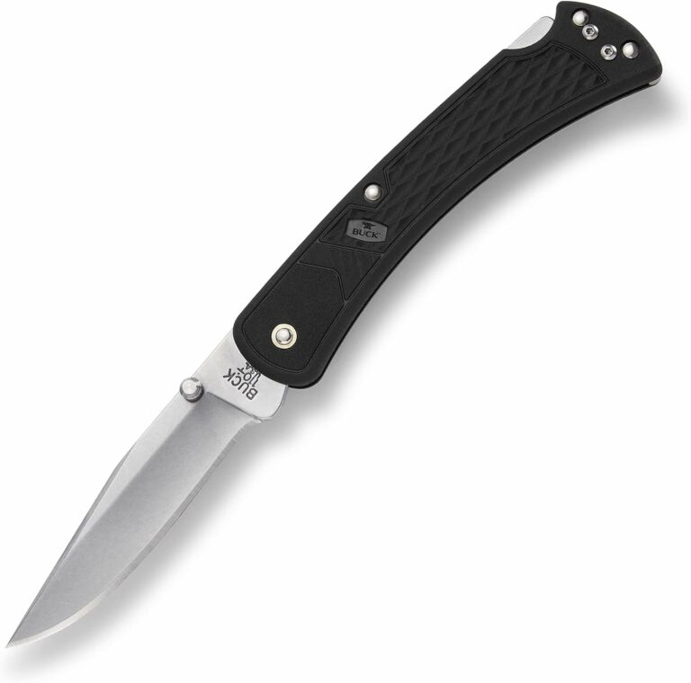 Buck 110 Slim Black Folding Hunter Knife Red Hill Cutlery