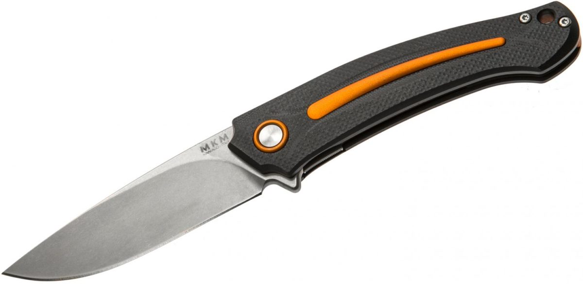 MKM Fox Knives Black & Orange Burnley Arvenis Flipper