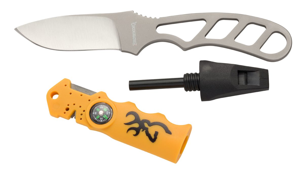 Browning Skeletonized Fixed Blade Knife & Flint Stick