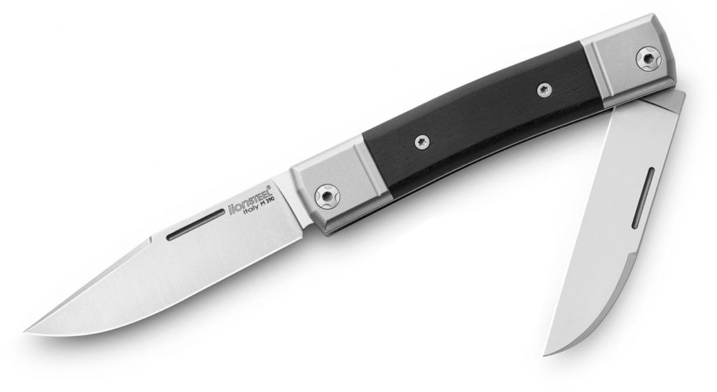 LionSteel 2 Blade Ebony Wood BestMan Traditional Knife Red Hill Cutlery