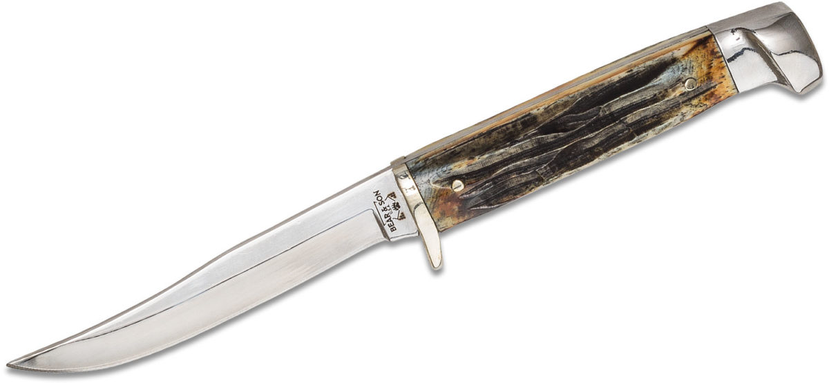 Bear Stag Bone Fin Fixed Blade Hunter