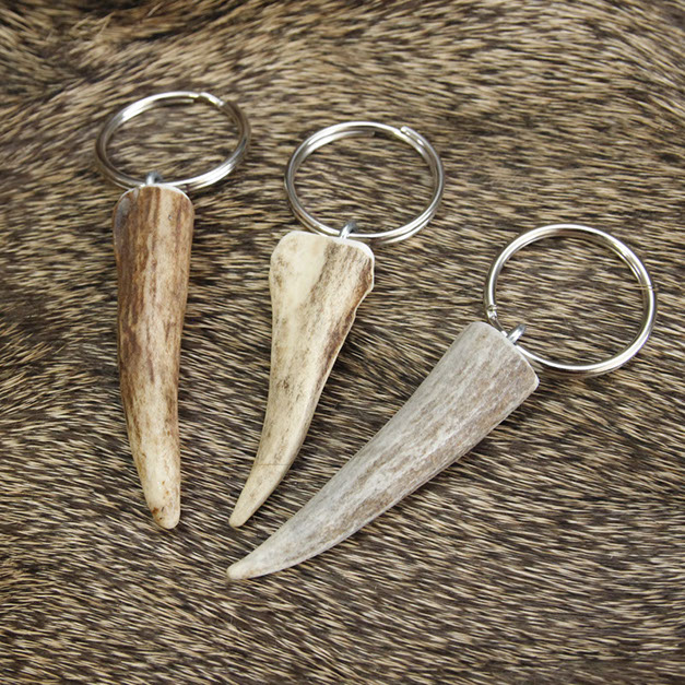 HandCrafted Genuine Stag Antler Tip Keychains - Red Hill Cutlery