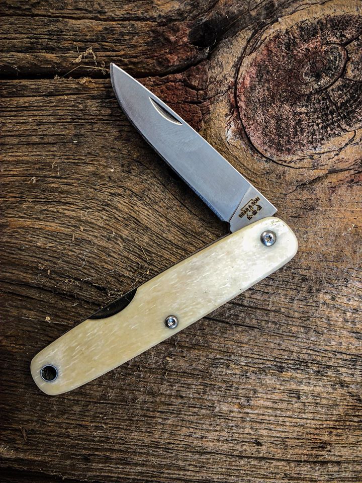 Bear Smooth Natural Bone Pen Knife - Image 2