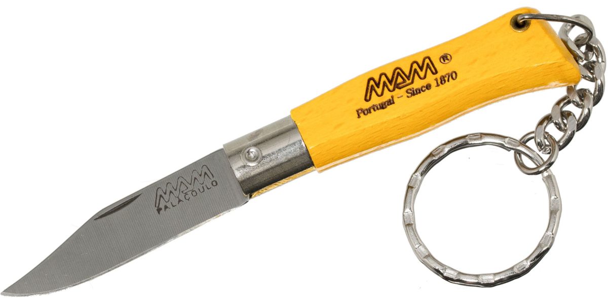 MAM Yellow Beechwood Douro Mini Key Ring Knife