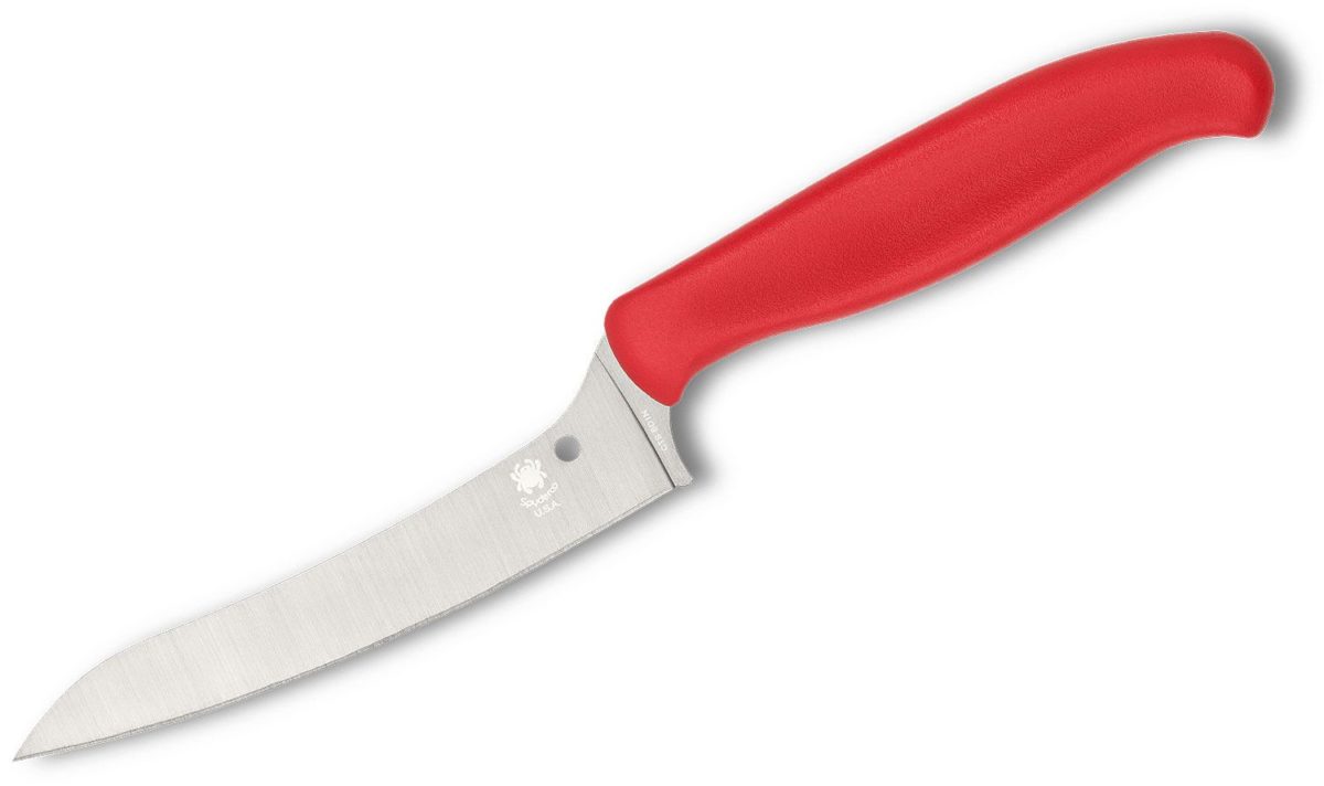 Spyderco Red Z-Cut Offset Kitchen Knife