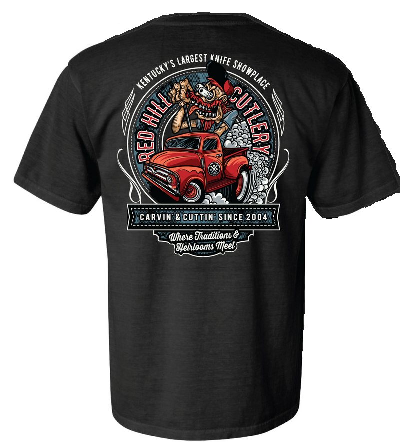Red Hill Truck “Fink” Black Short Sleeve Shirt