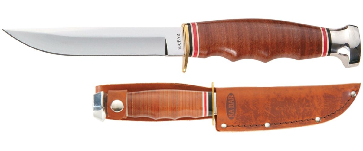 KA-BAR Stacked Leather Hunting Knife 1232