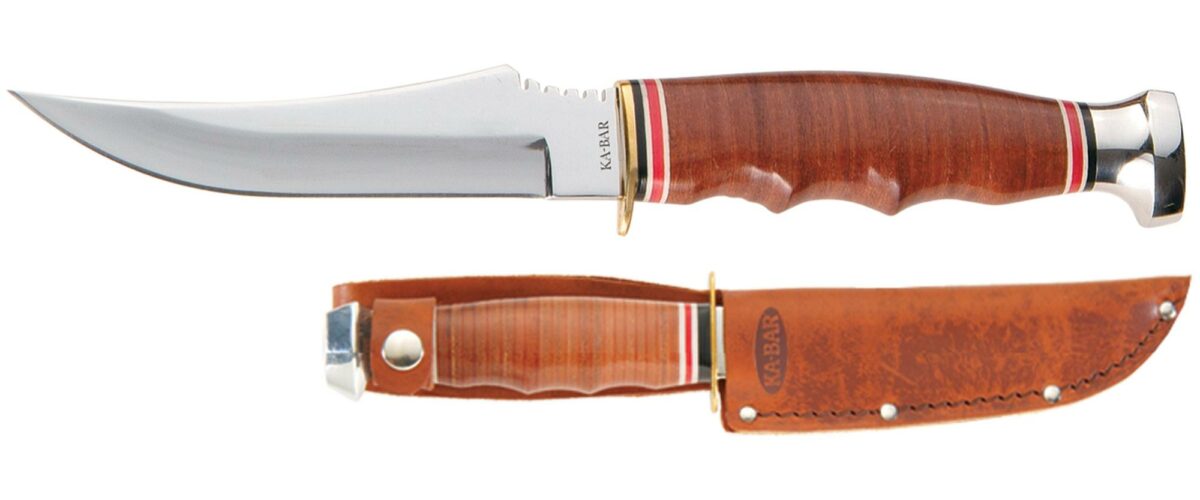 KA-BAR Stacked Leather Skinner Knife 1233