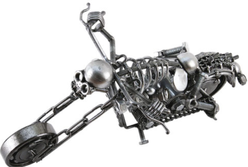 Recycled Metal Art - Ghost Rider Motorcycle