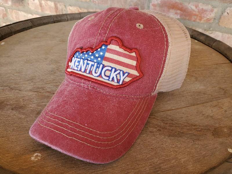 Kentucky Red American Flag Hat