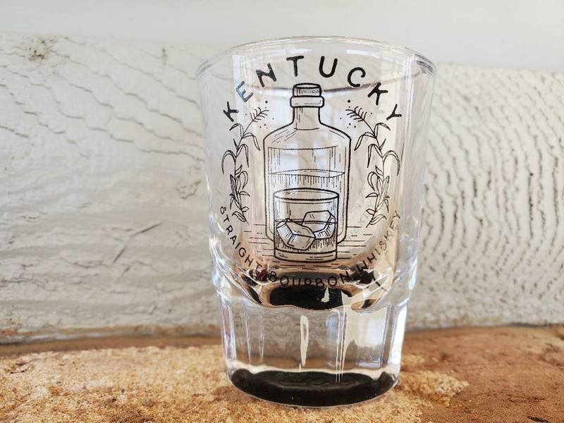 Kentucky Bourbon Clear Shot Glass