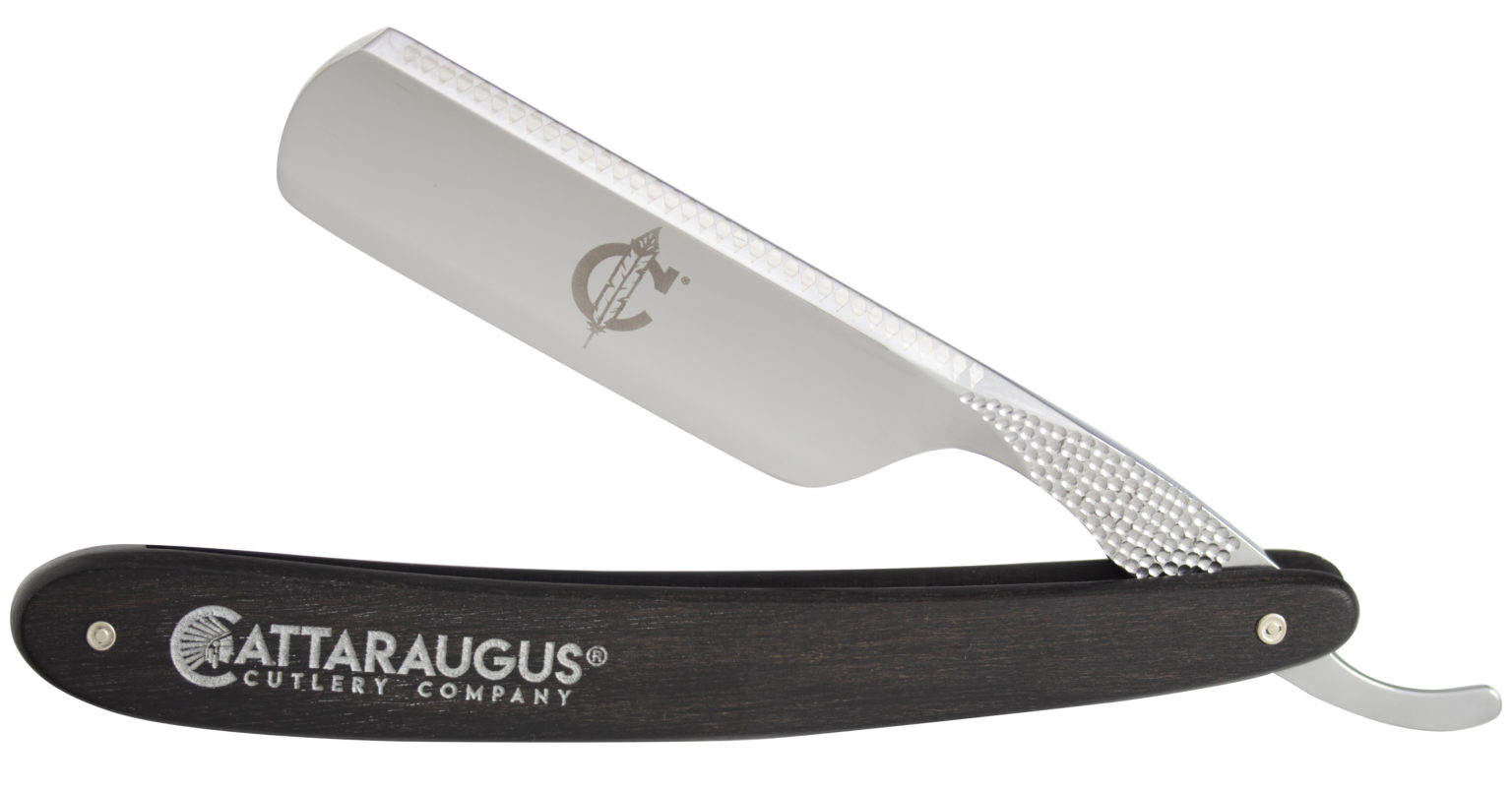 Cattaraugus Cutlery Ebony Wood Straight Razor Red Hill Cutlery