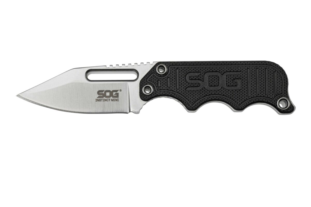 S.O.G. Black G10 Instinct Mini Fixed Blade Neck Knife