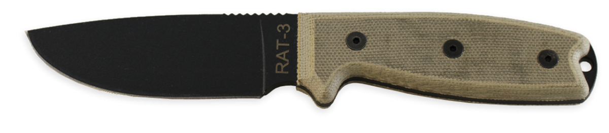 Ontario RAT-3 Tan Micarta Survival Knife
