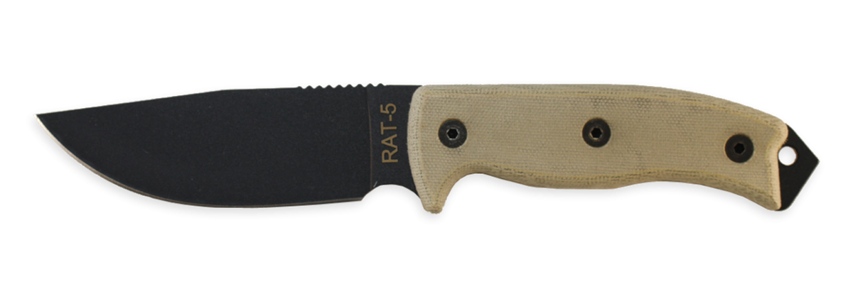 Ontario RAT-5 Tan Micarta Survival Knife