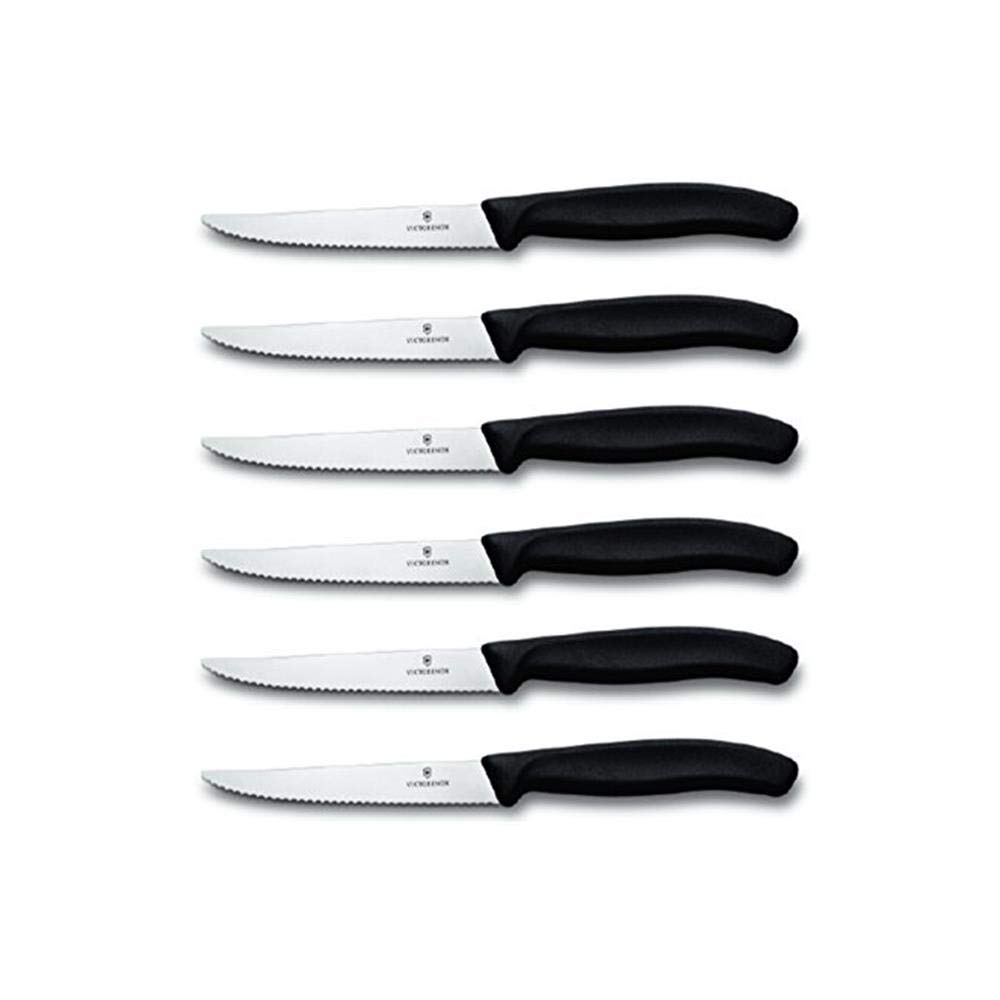 Victorinox 6 Piece Black Fibrox Paring Knife Set - Red Hill Cutlery