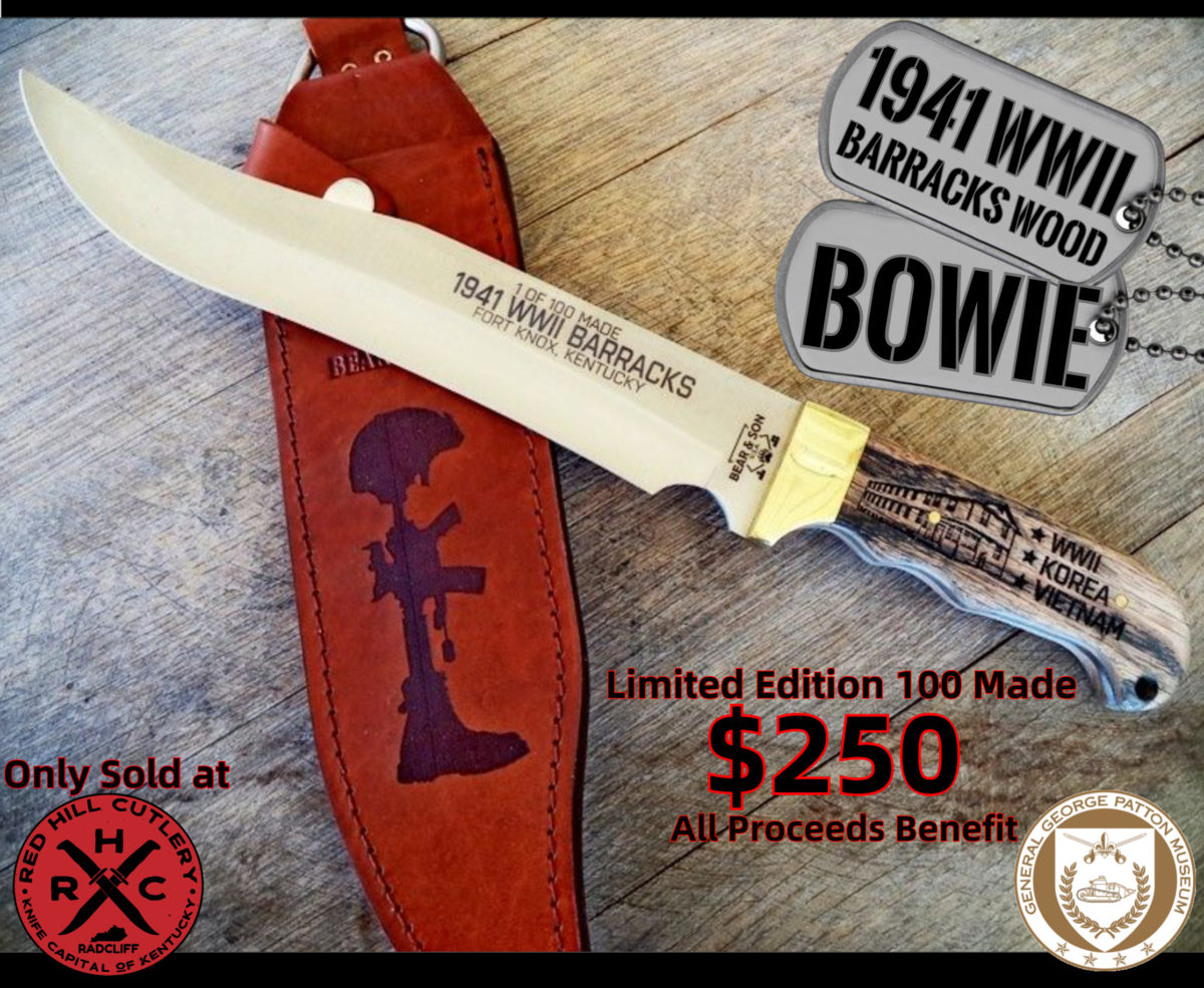 Bowie Made from WWII Barracks Wood
