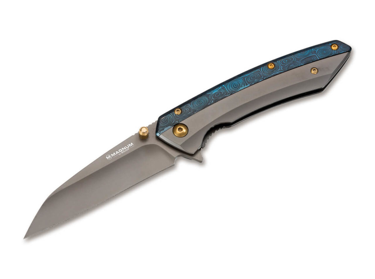 Boker Magnum Wharncliffe Cobalt Flipper