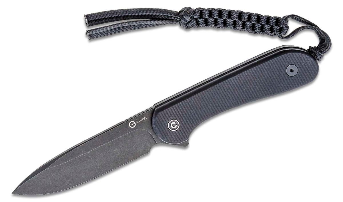 Civivi Black G10 Elementum Fixed Blade Red Hill Cutlery