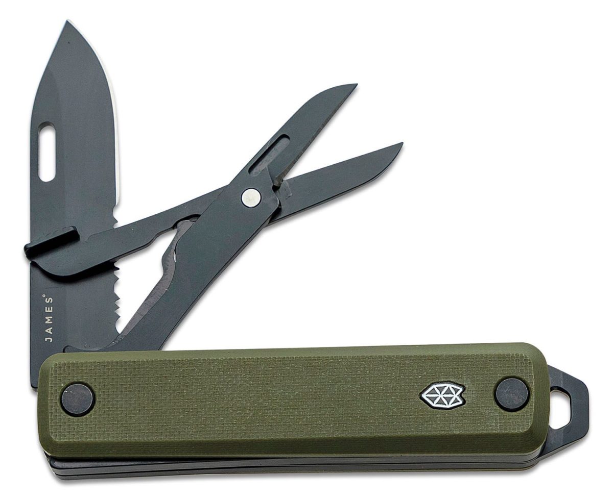 The James Brand OD Green G10 Ellis w/Scissors