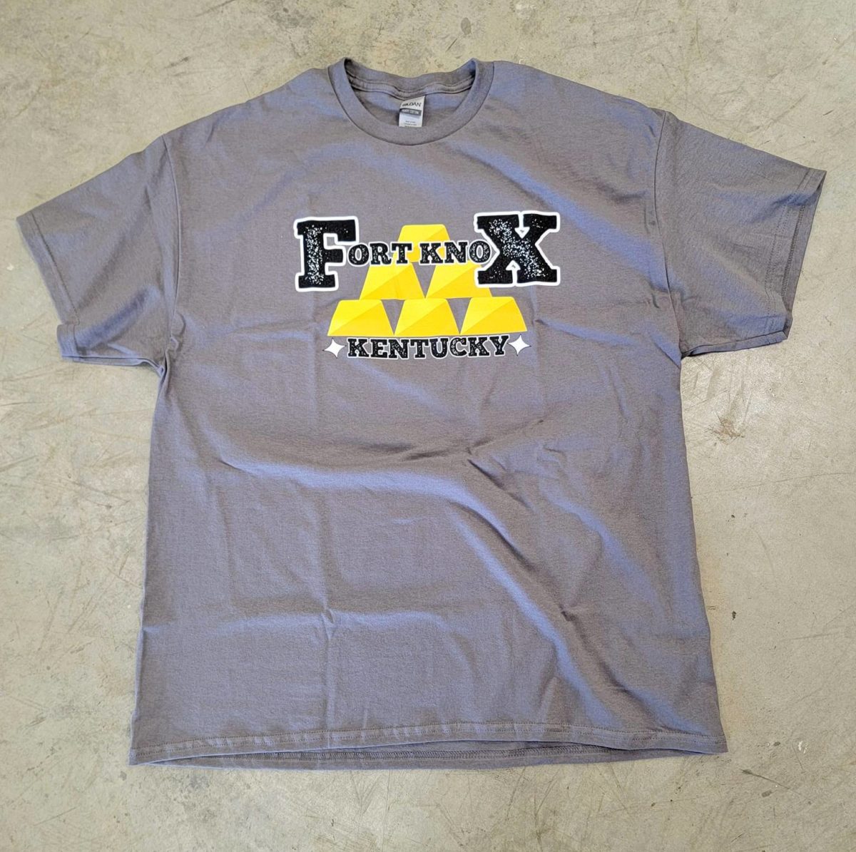 Fort Knox Kentucky Gold Bar Gray Adult Shirt