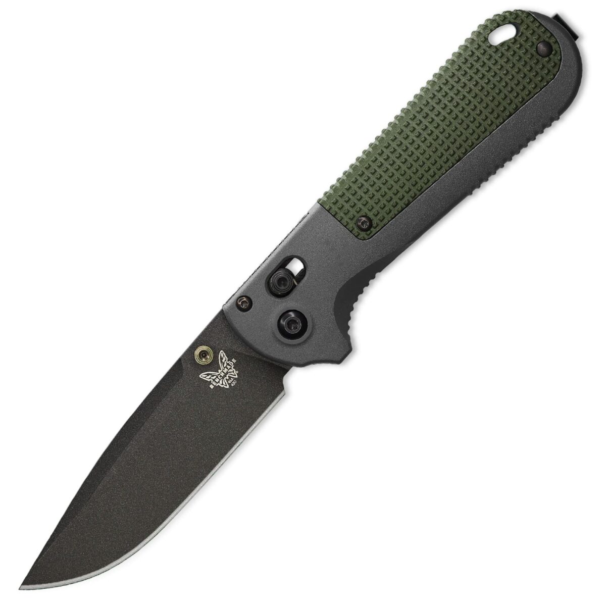 Benchmade Grey & Green Grivory REDOUBT
