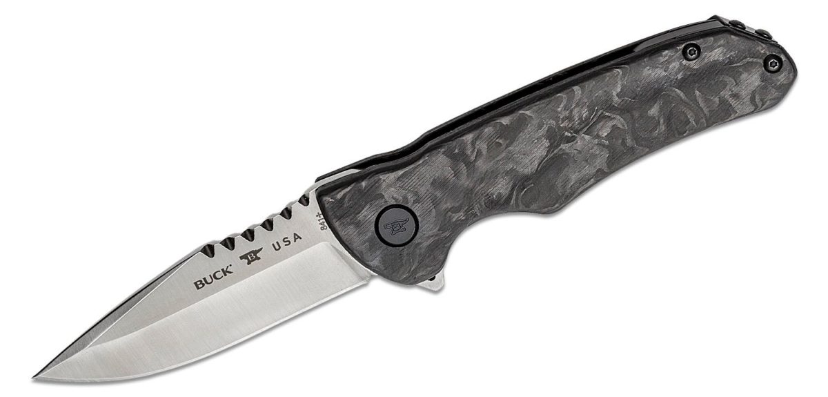 Buck Marbled Carbon Fiber Sprint OPS Flipper