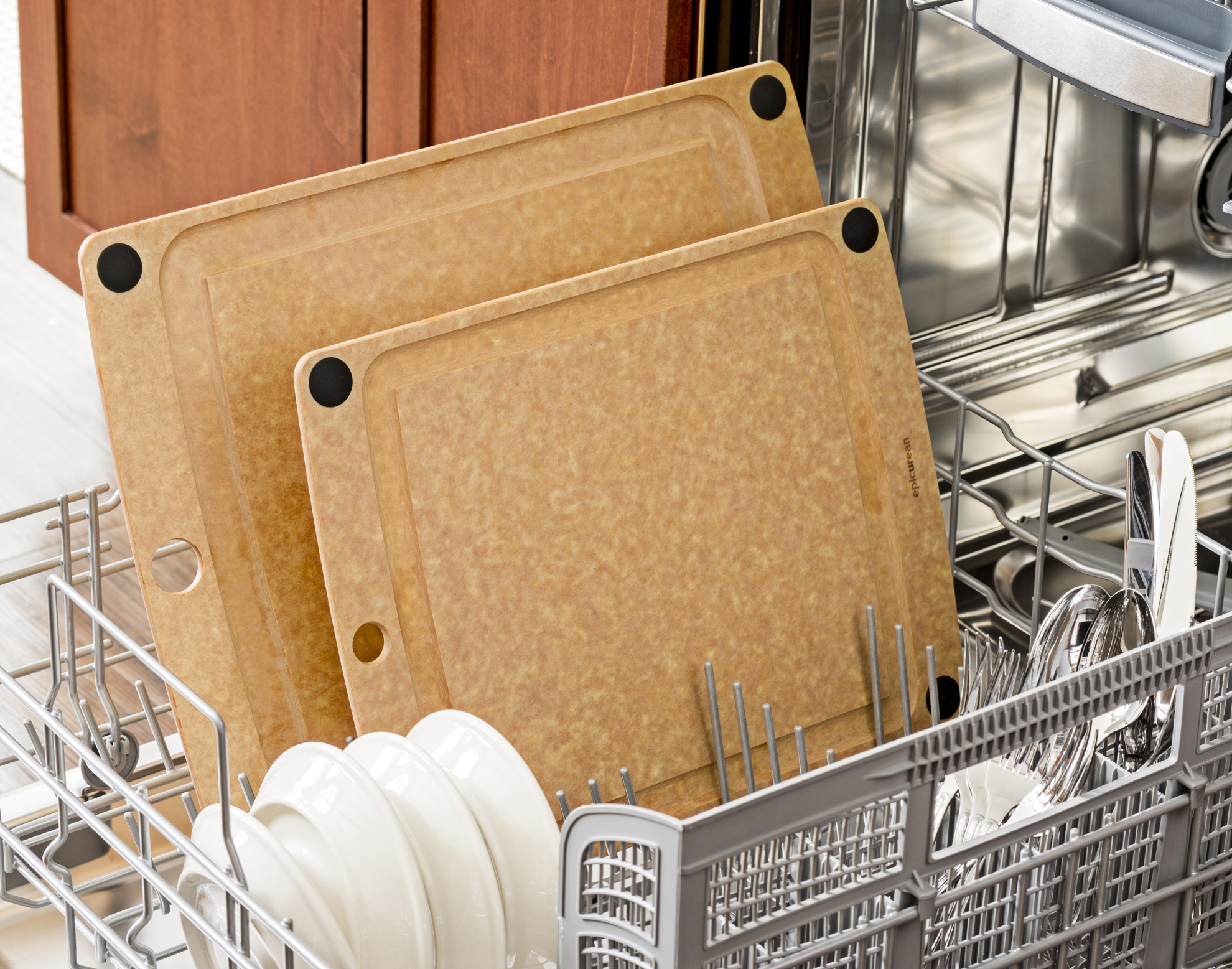 Epicurean 14 1/2" X 11 1/4" All-in-One Natural Cutting Board - Image 3