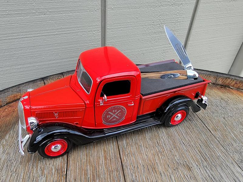 Red Hill Cutlery Ford Truck Bourbon Wood Peanut Set