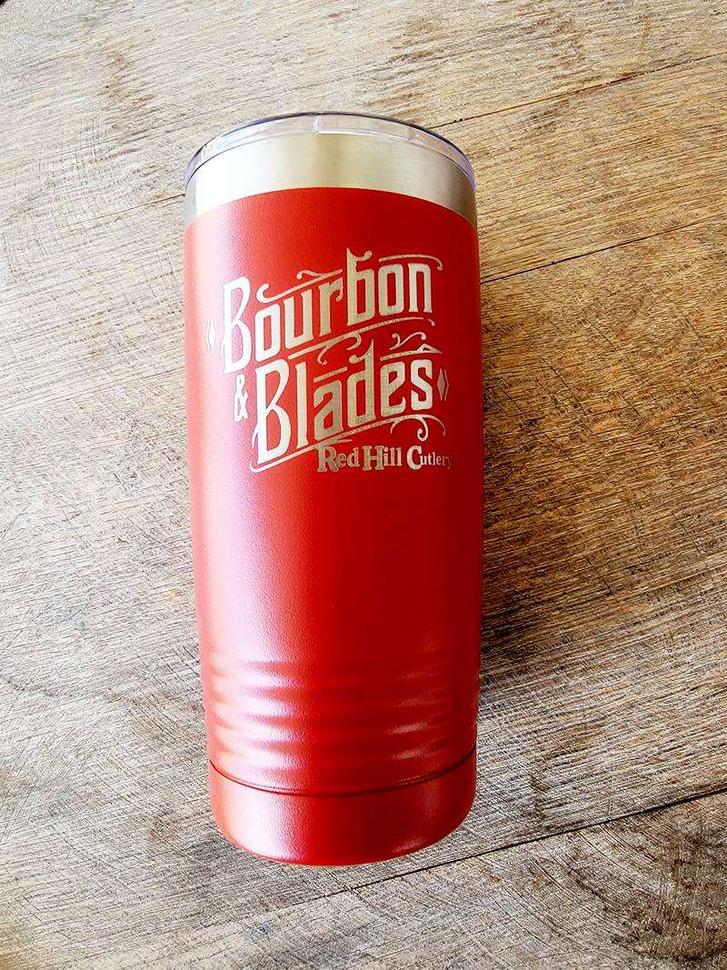Bourbon & Blades 20oz Red Tumbler