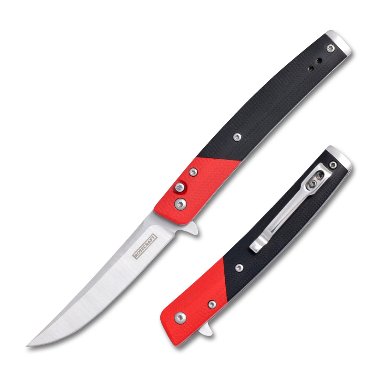 Rosecraft Blades Black & Red G10 Skink Flipper