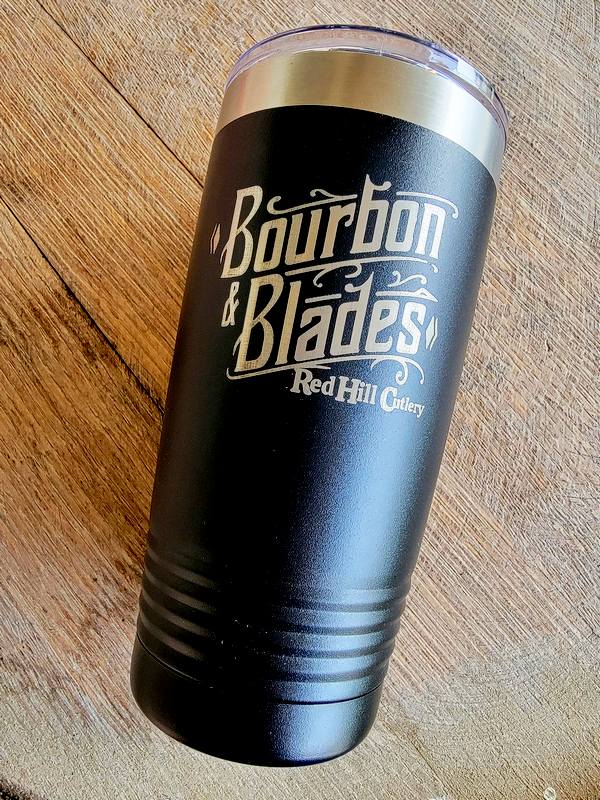 Bourbon & Blades 20oz Black Tumbler